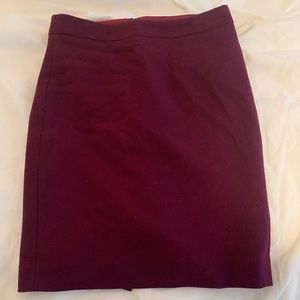 JCrew Factory Burgundy Pencil Skirt